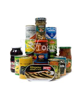 gift set with canned food
